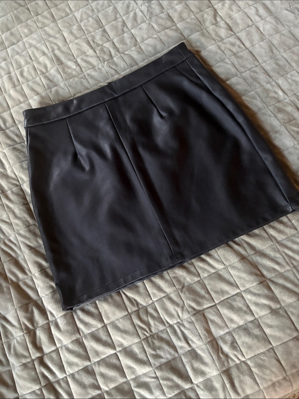 Vero Moda Black Faux Leather Mini Skirt